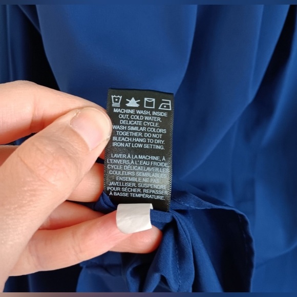 RW&Co High-Low Blouse with Keyhole Front & Cuffed Sleeves - Picture 6 of 8